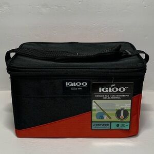 Igloo Insulated 6 Can Hard Liner Square Cooler Bag NWT